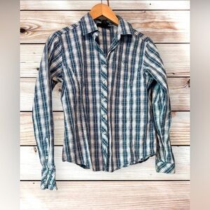Women’s Ariat  Blue Plaid Shirt size S